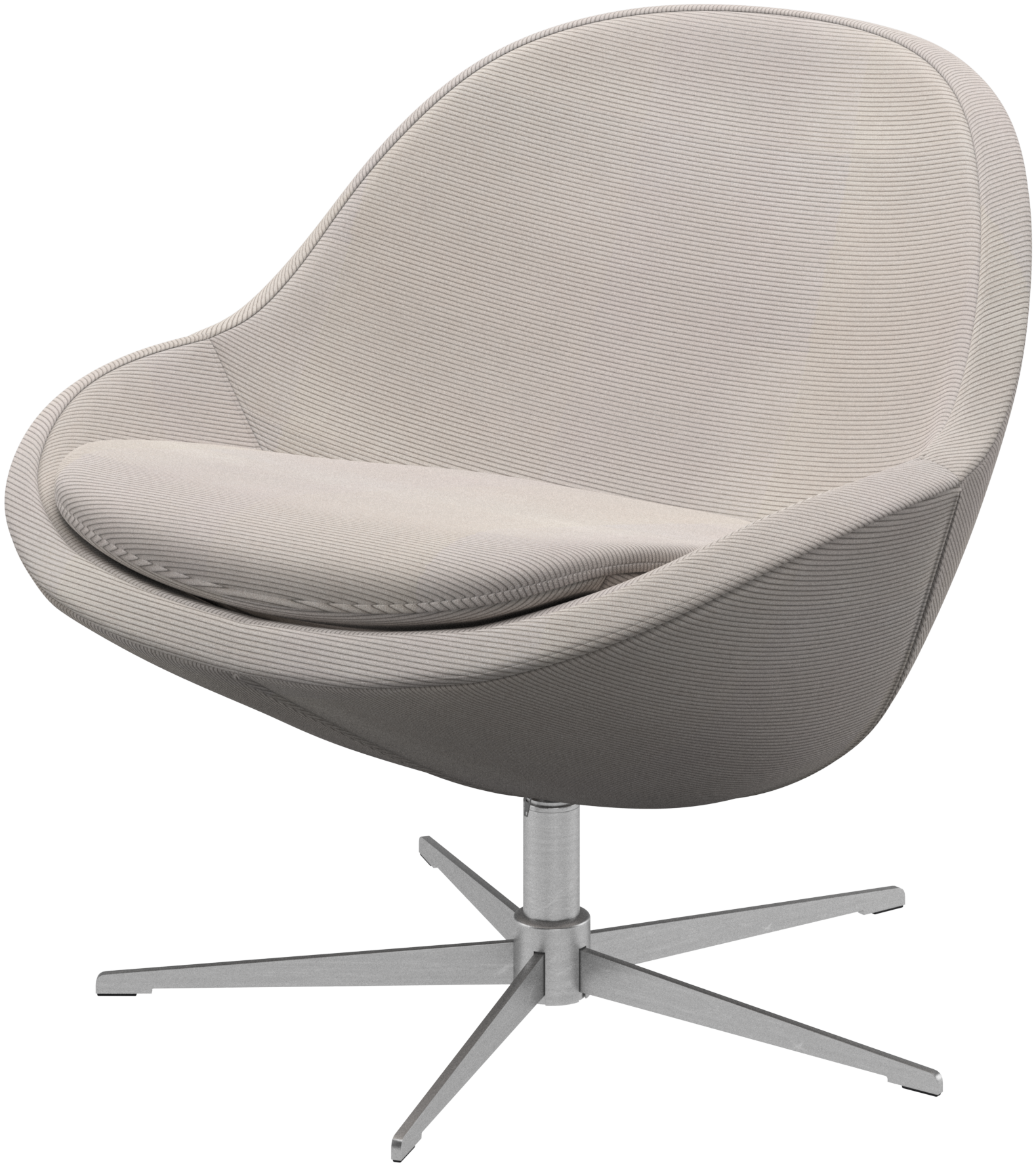 BoConcept Veneto armchair with swivel function - brushed steel